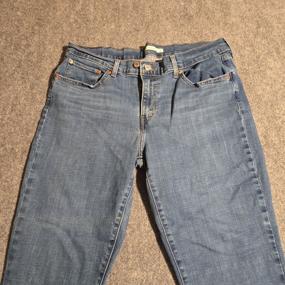 Levi's Jeans Women's Boyfriend Ankle Size 32x27 Blue Denim Stretch Mid-rise - Picture 2 of 12